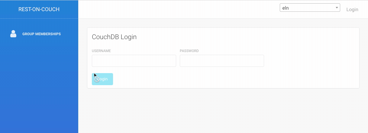 Logging in as admin@cheminfo.org at the roc enpoint