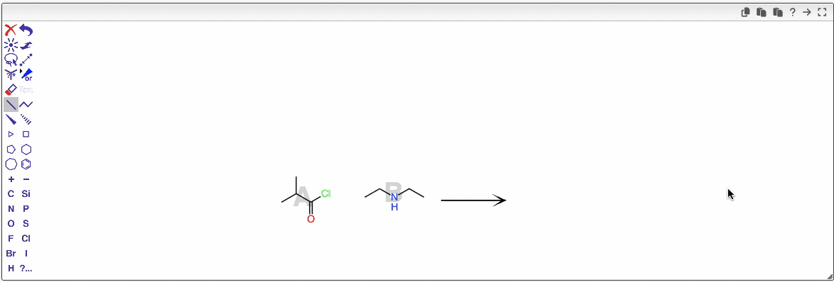 Add product of the reaction