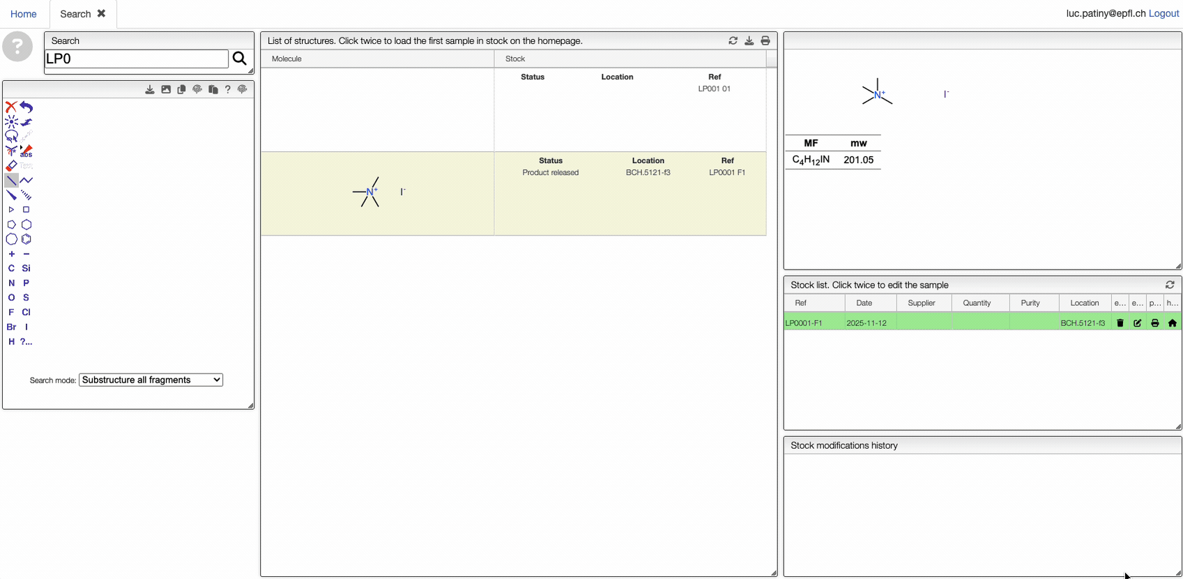 Edit sample from stock